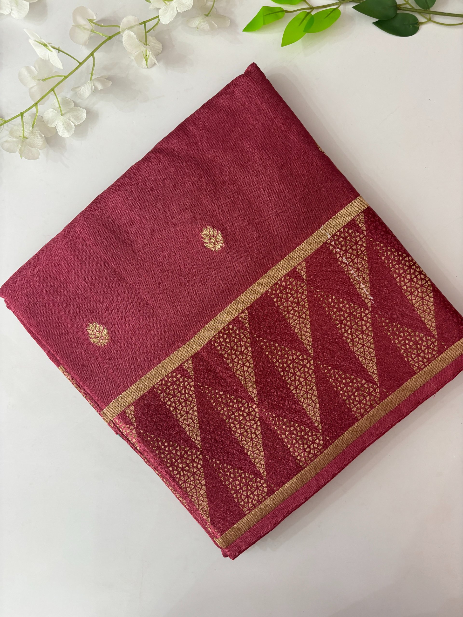 Pink Mashru Silk Saree