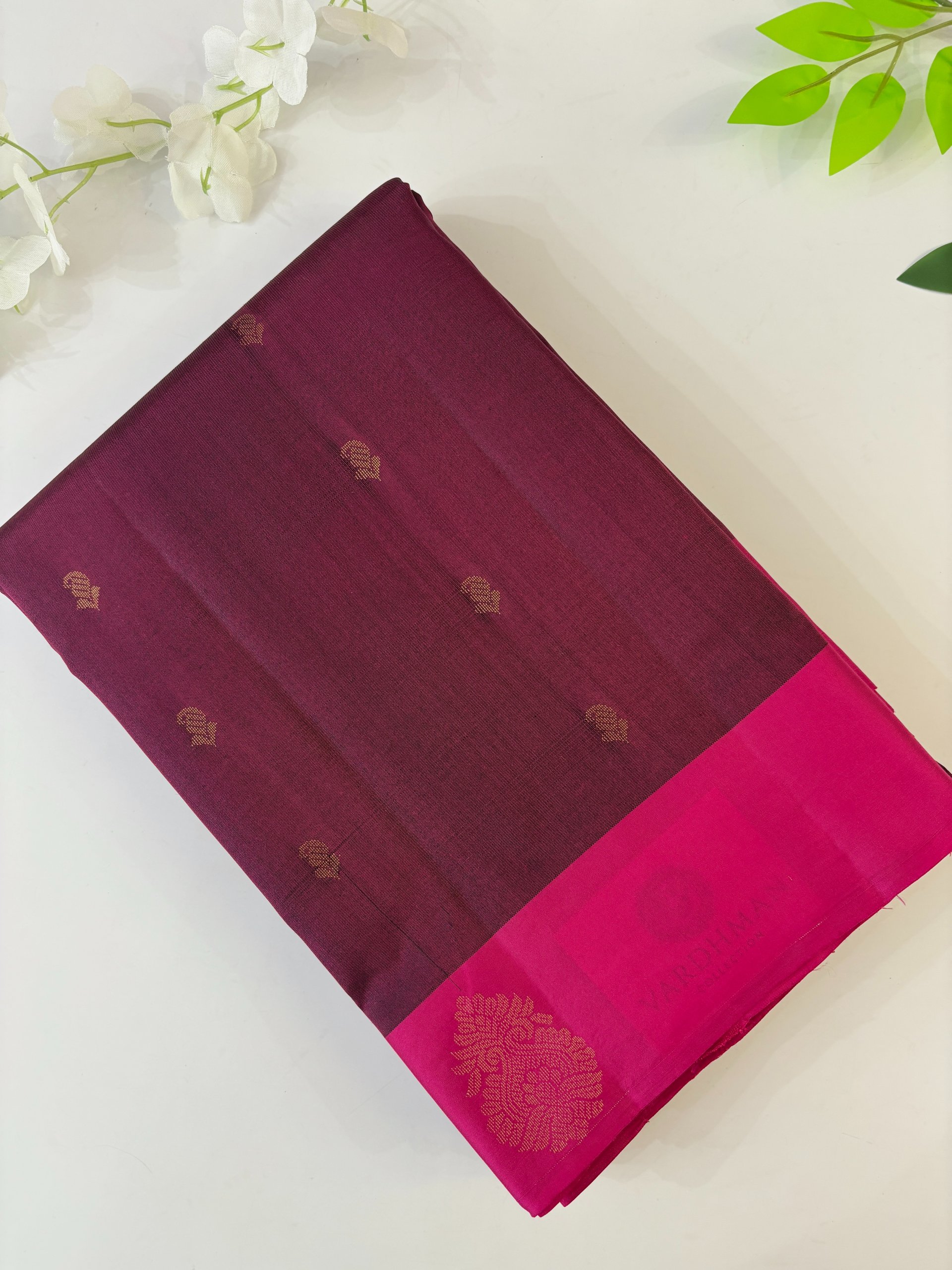 Wine Kanchipuram Silk Sarees