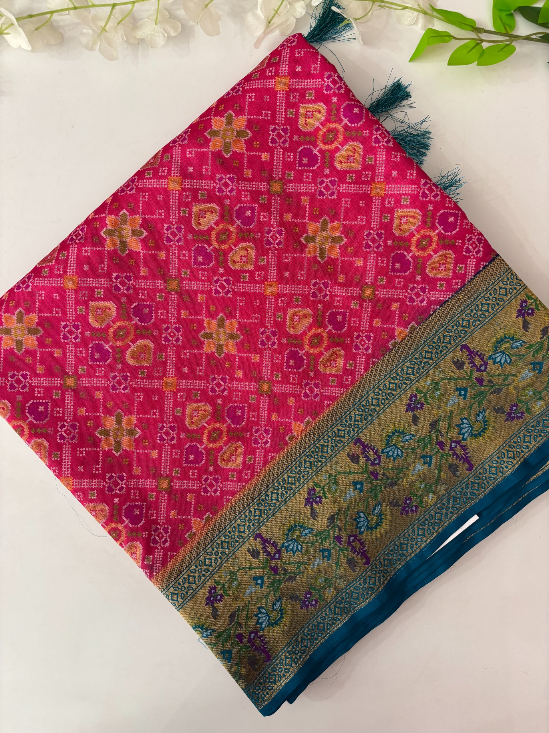 Pink Banarasi Patola Saree