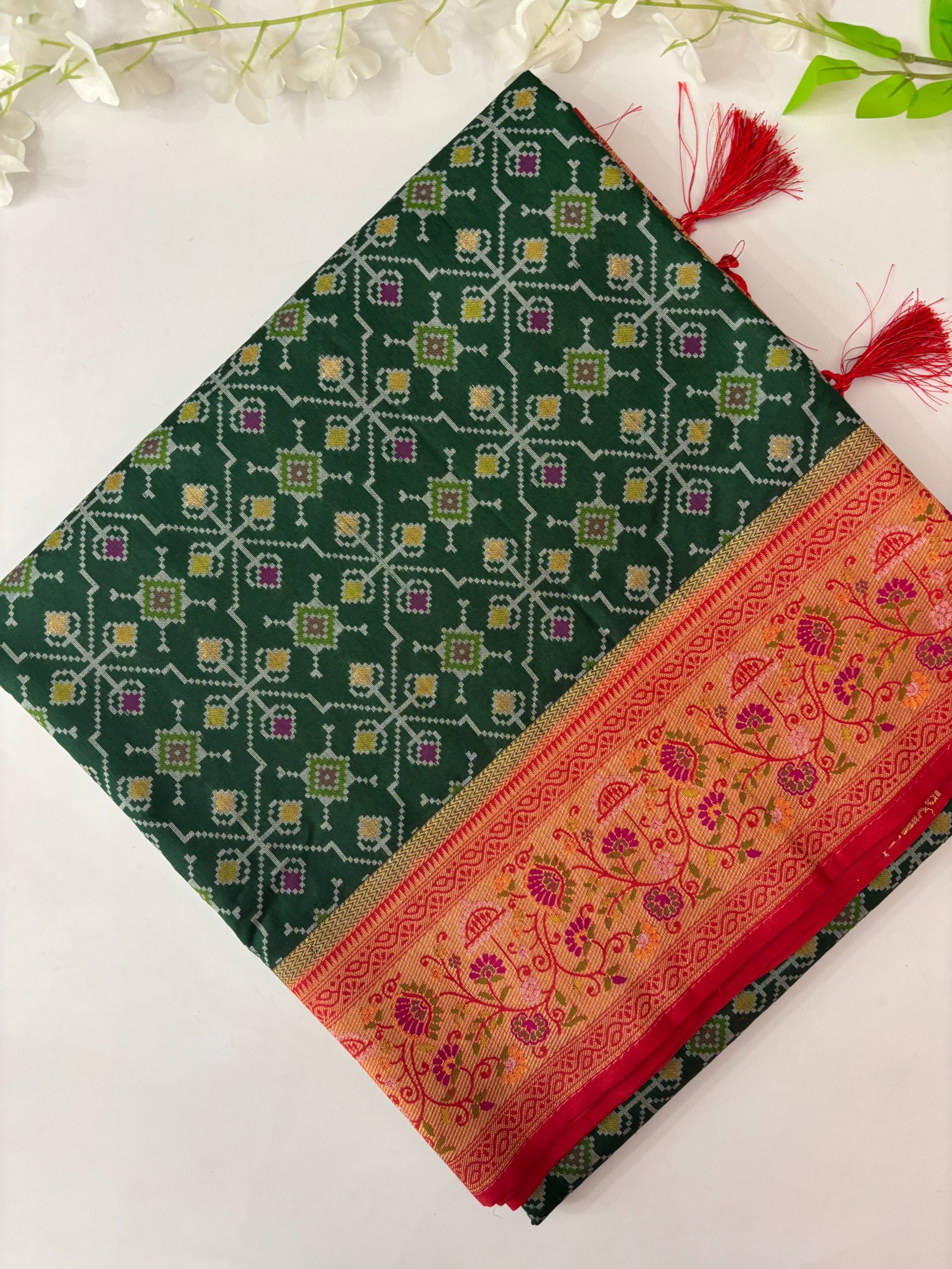 Green Banarasi Patola Saree