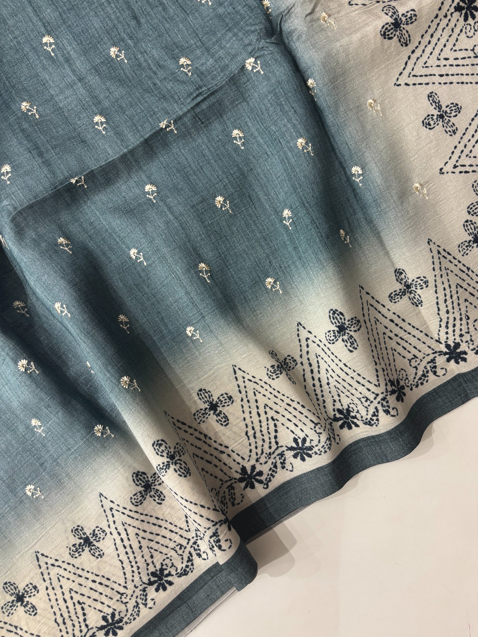 Printed Chapa Tussar Silk Saree