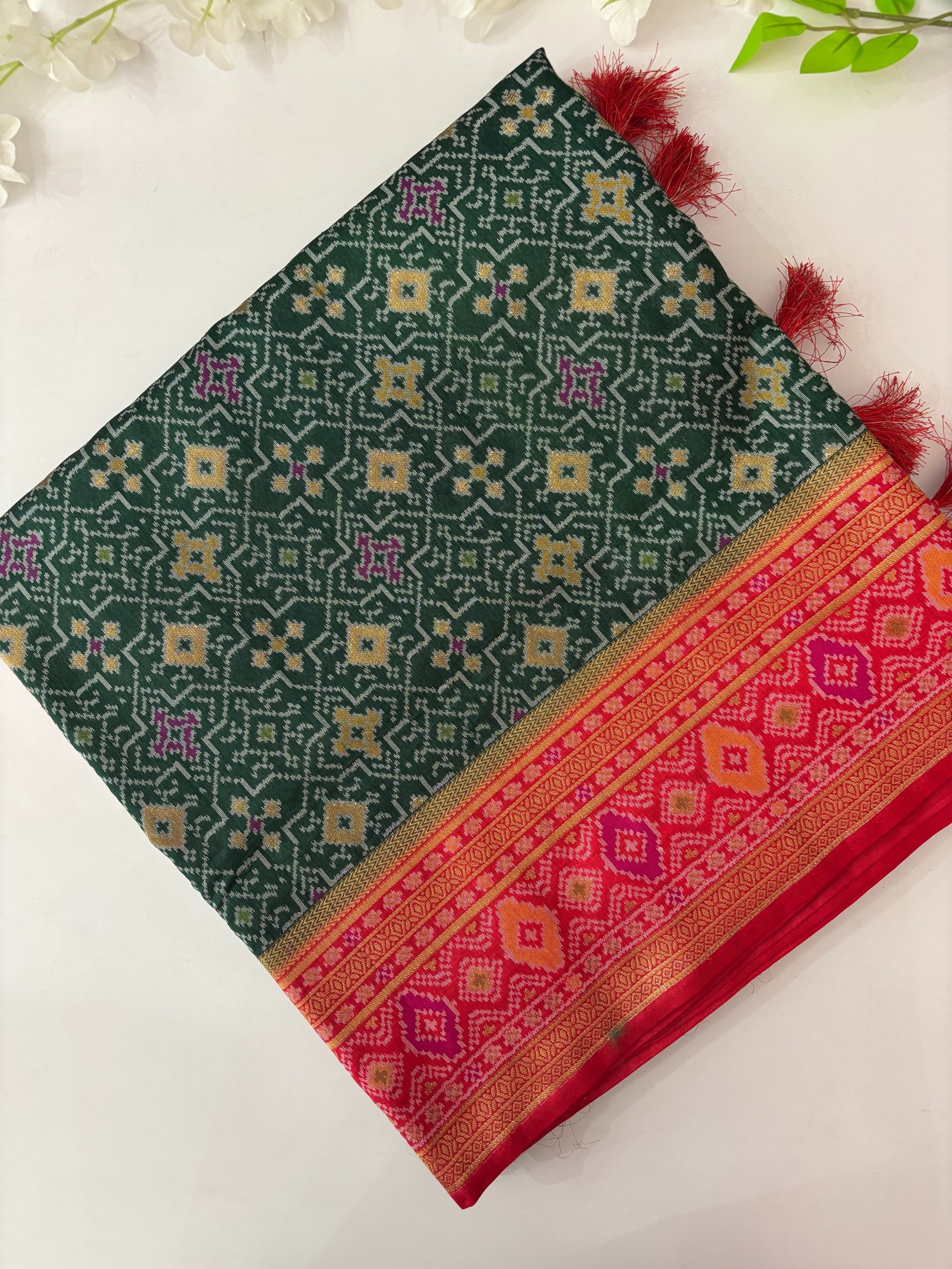 Green Banarasi Patola Saree
