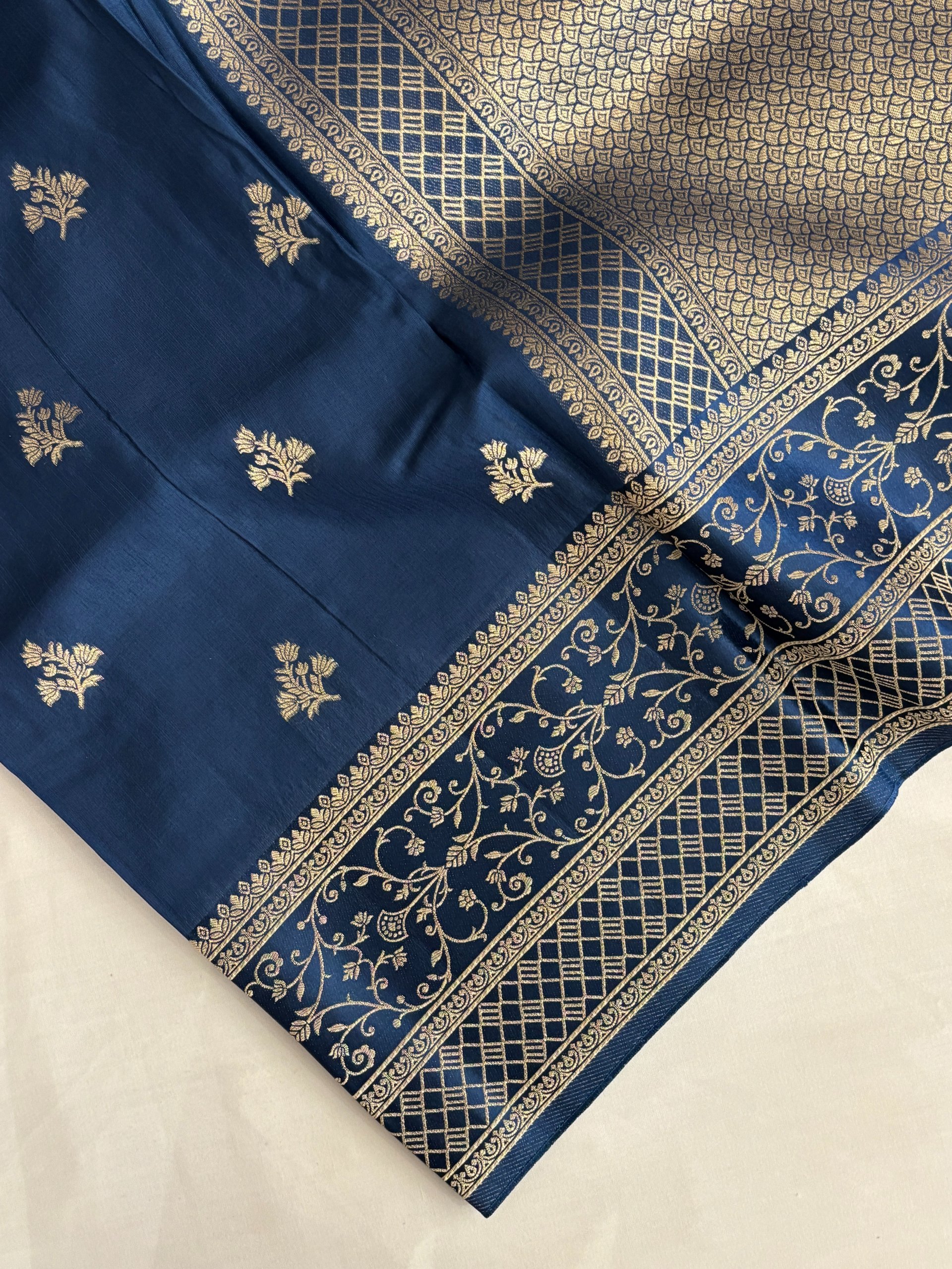 Blue Mashru Silk Saree