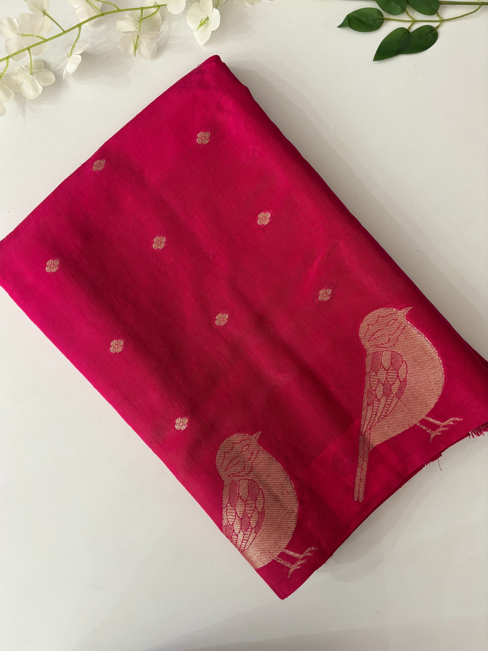 Pink Banarasi Cotton Silk Saree