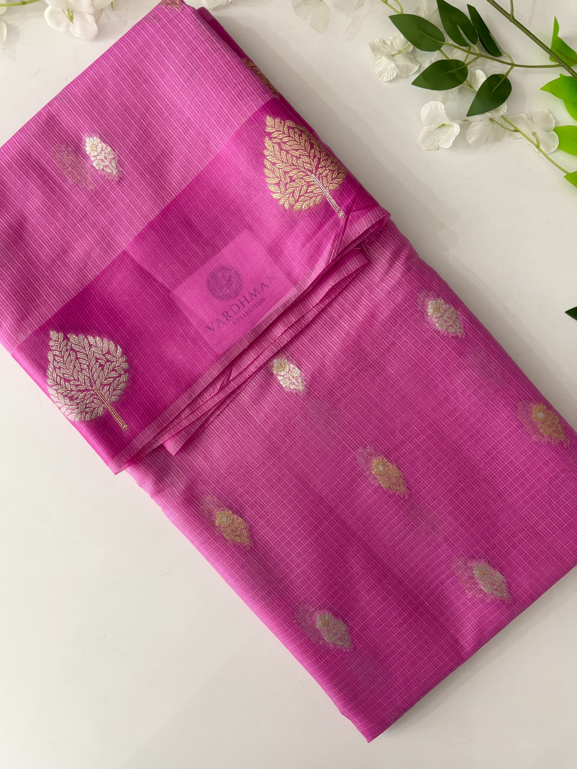 Light Pink Banarasi Supernet Saree