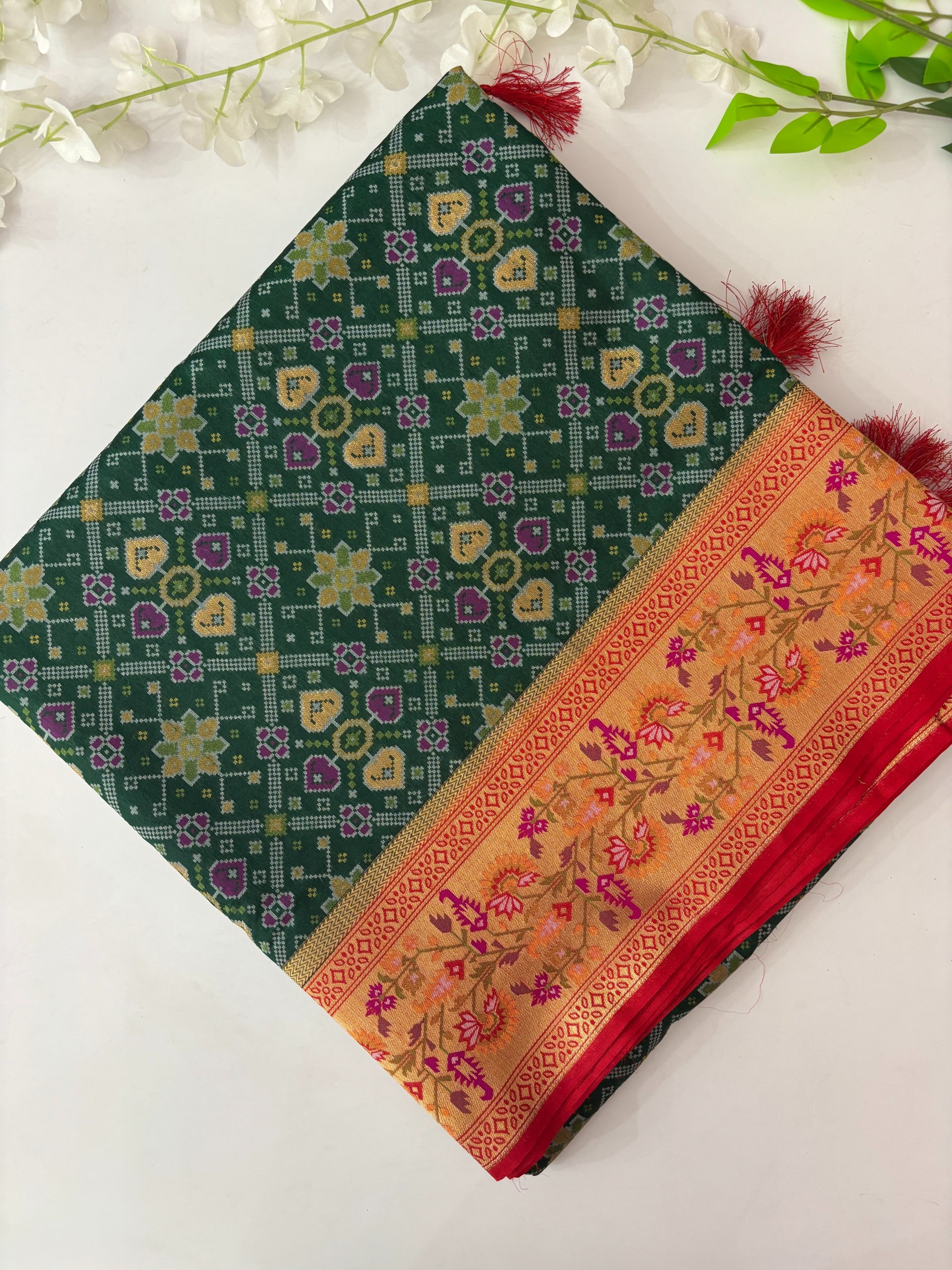 Green Banarasi Patola Saree