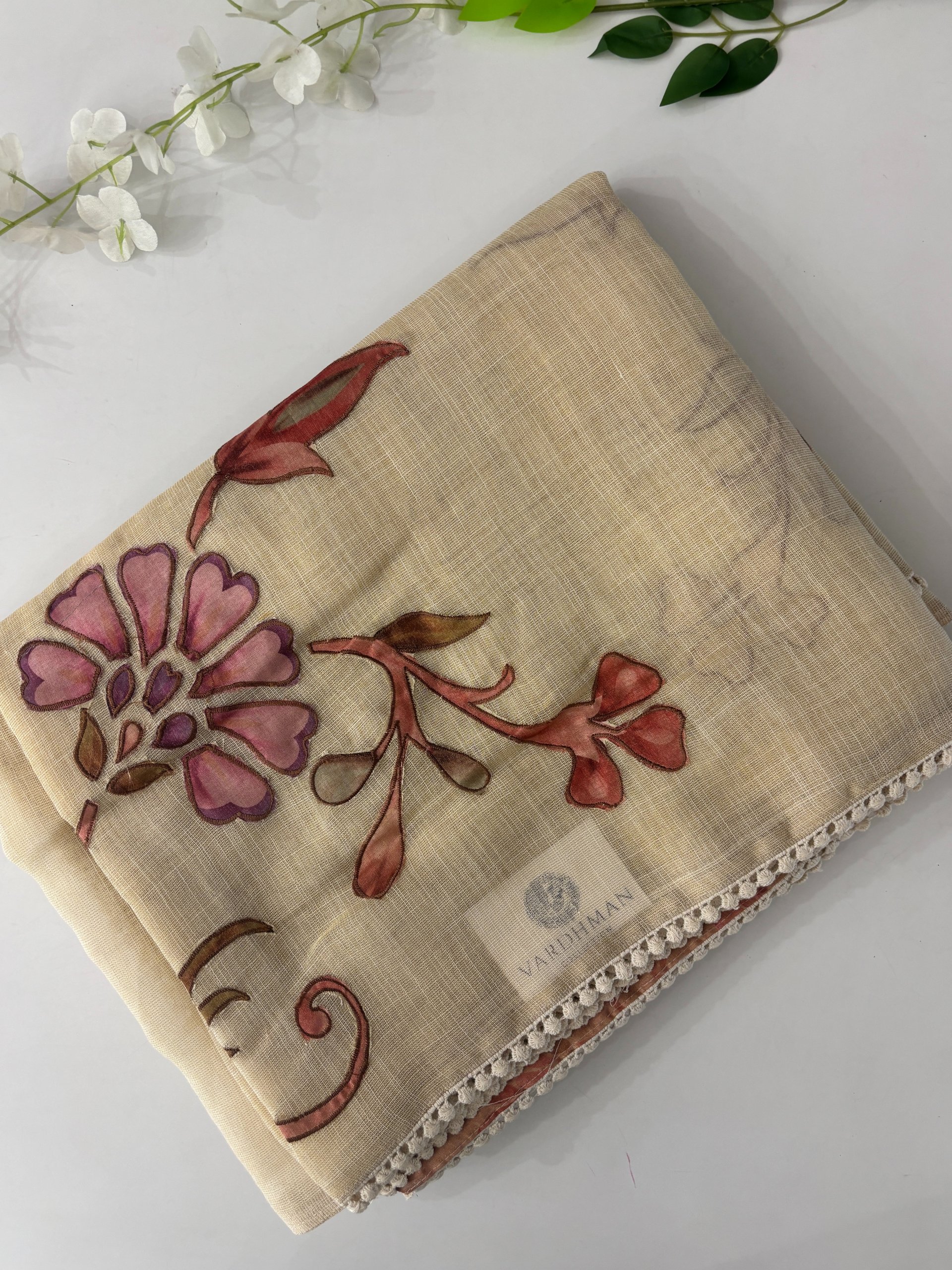 Applique Work Saree.