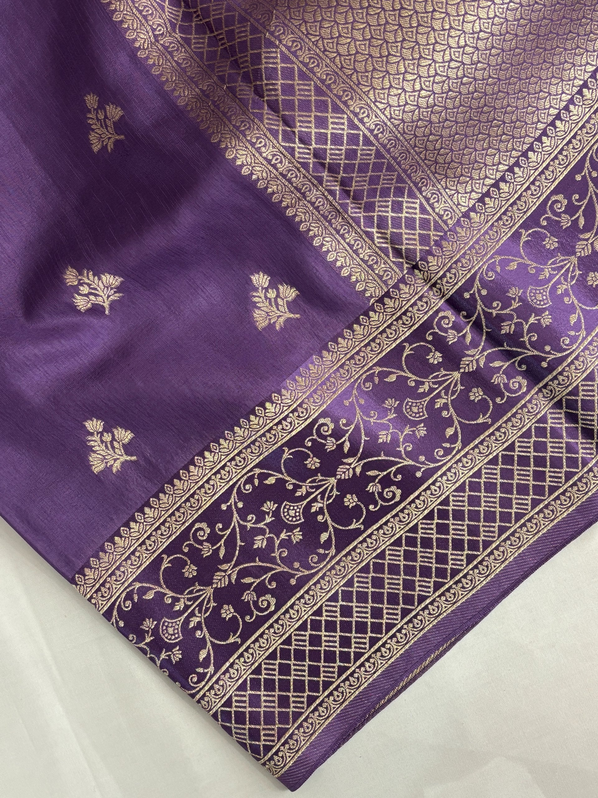 Lavender Mashru Silk Saree