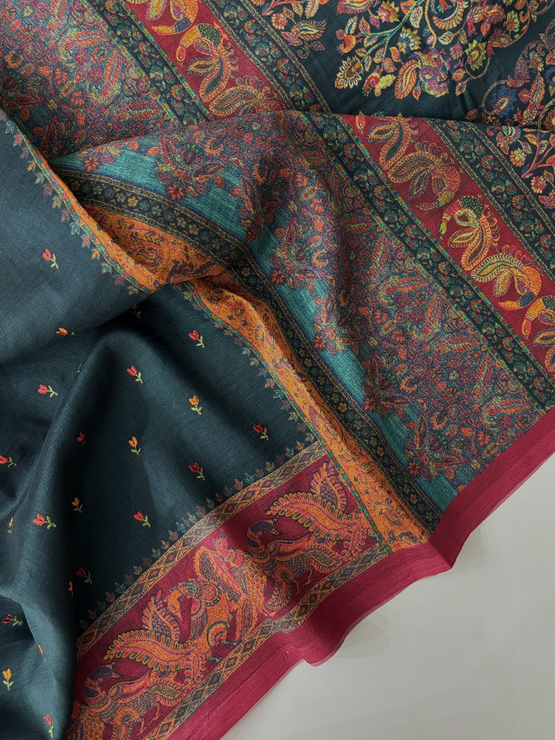 Chapa Tusser Silk Sarees with Embroidery