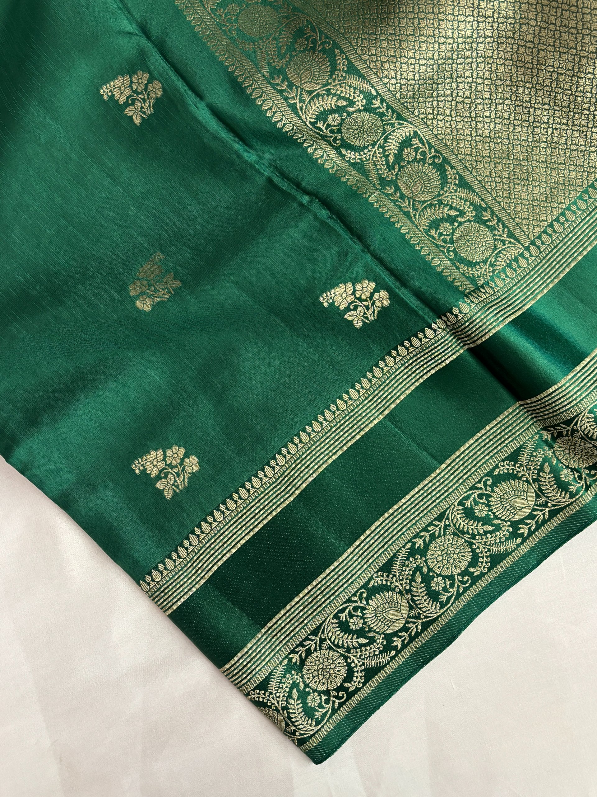 Green Mashru Silk Saree