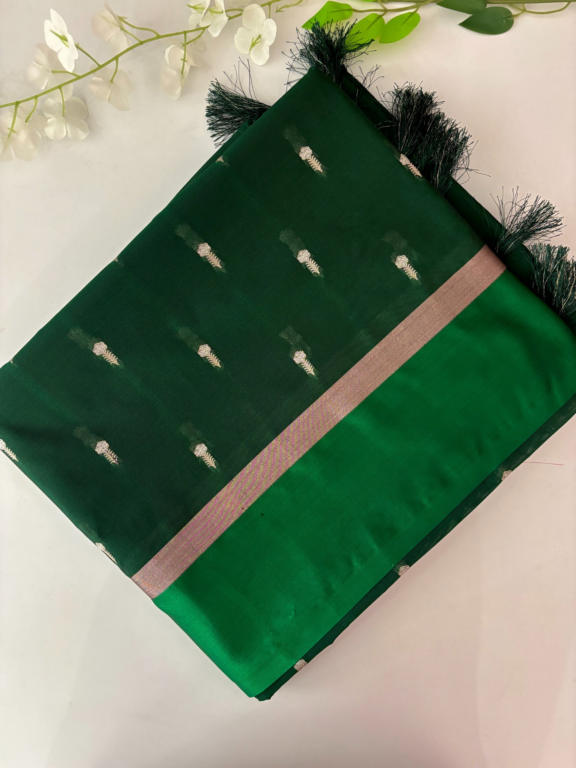 Green Mashru Silk Saree.