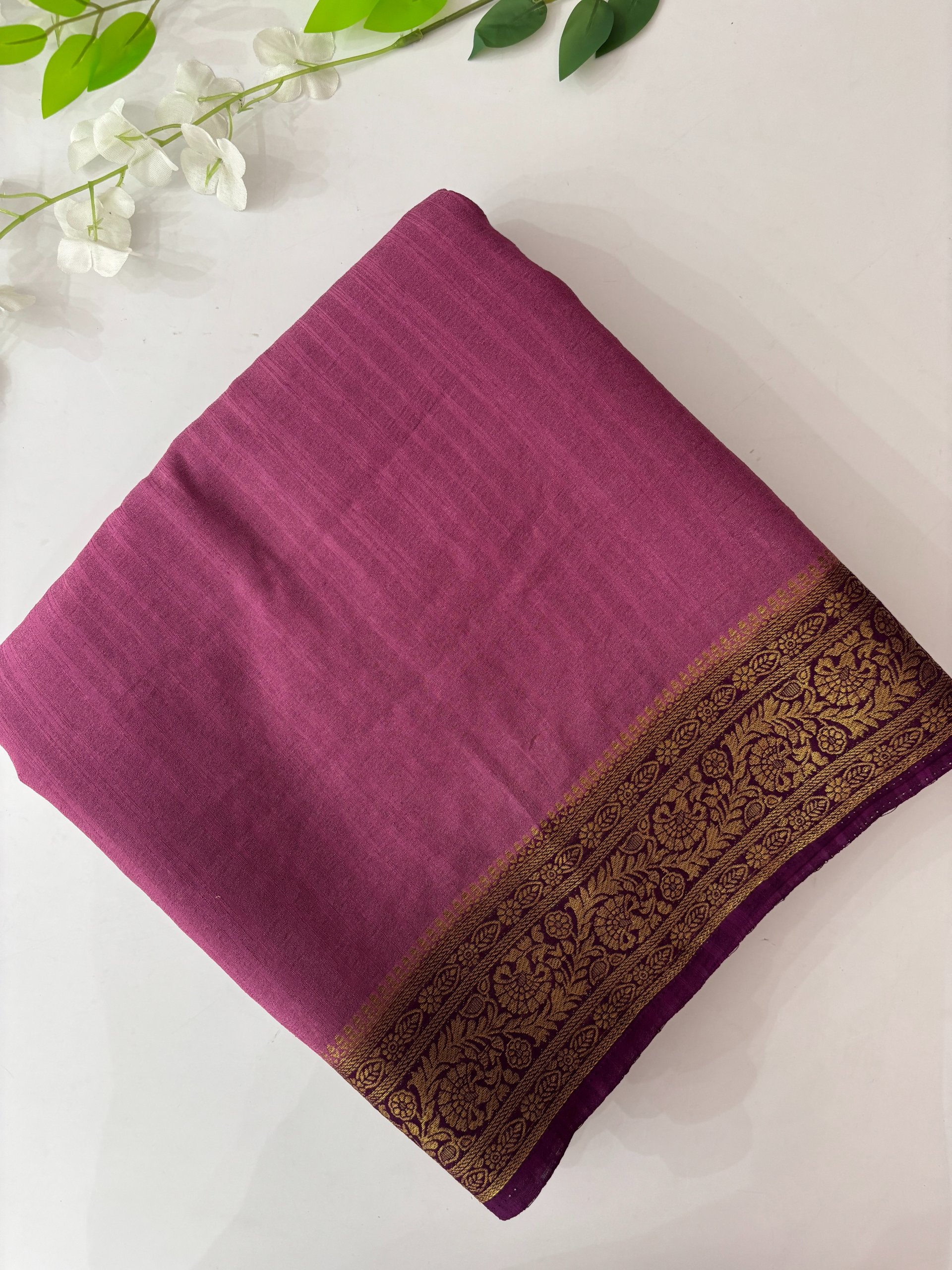 Pink Banarasi Crush Georgette Saree