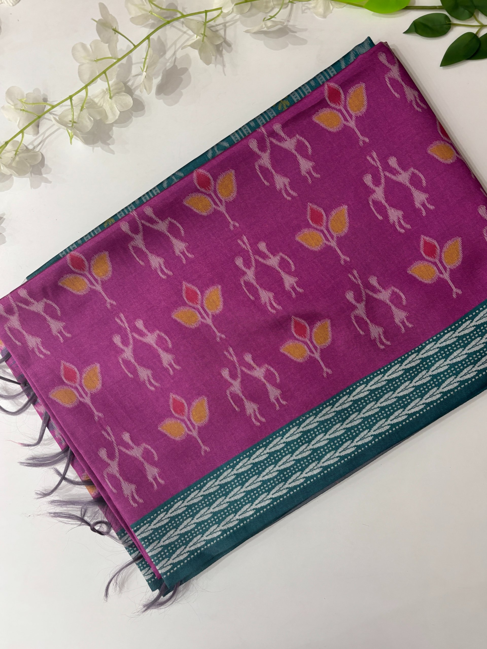 Pink Weaving Soft Tussar Silk Saree