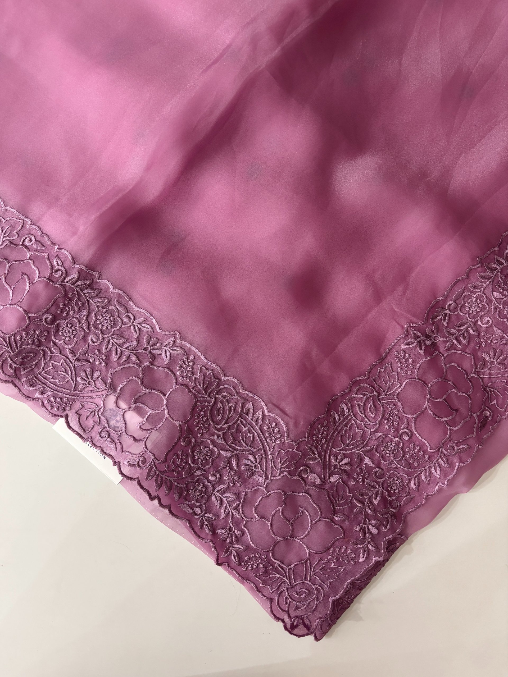 Onion Pink Soft Organza Saree