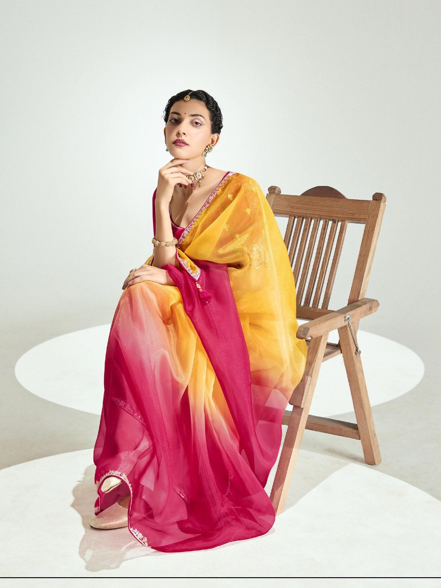 Tissue Organza Sarees with Rich Blouse