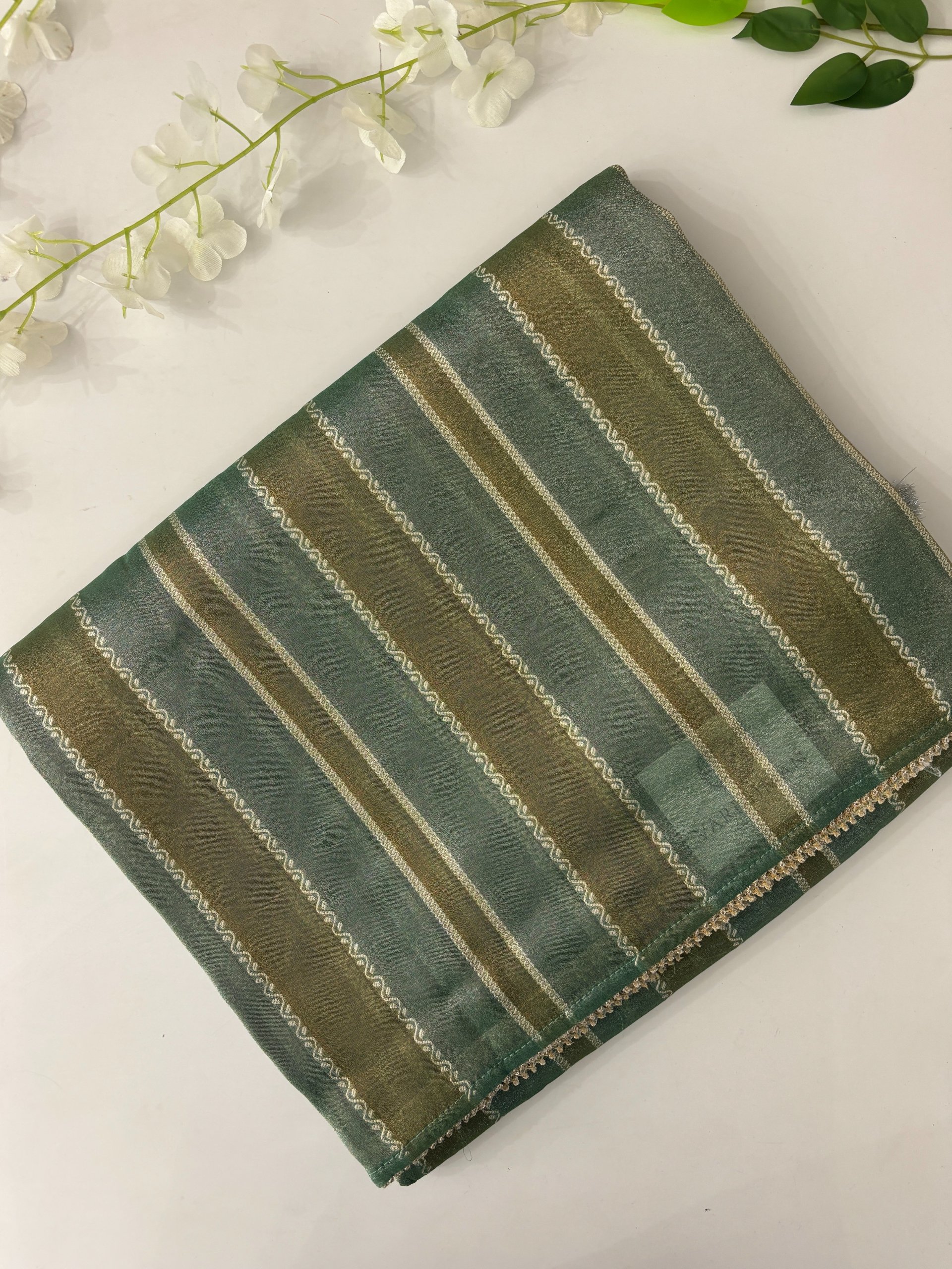 Green Banarasi Fancy Tissue Saree