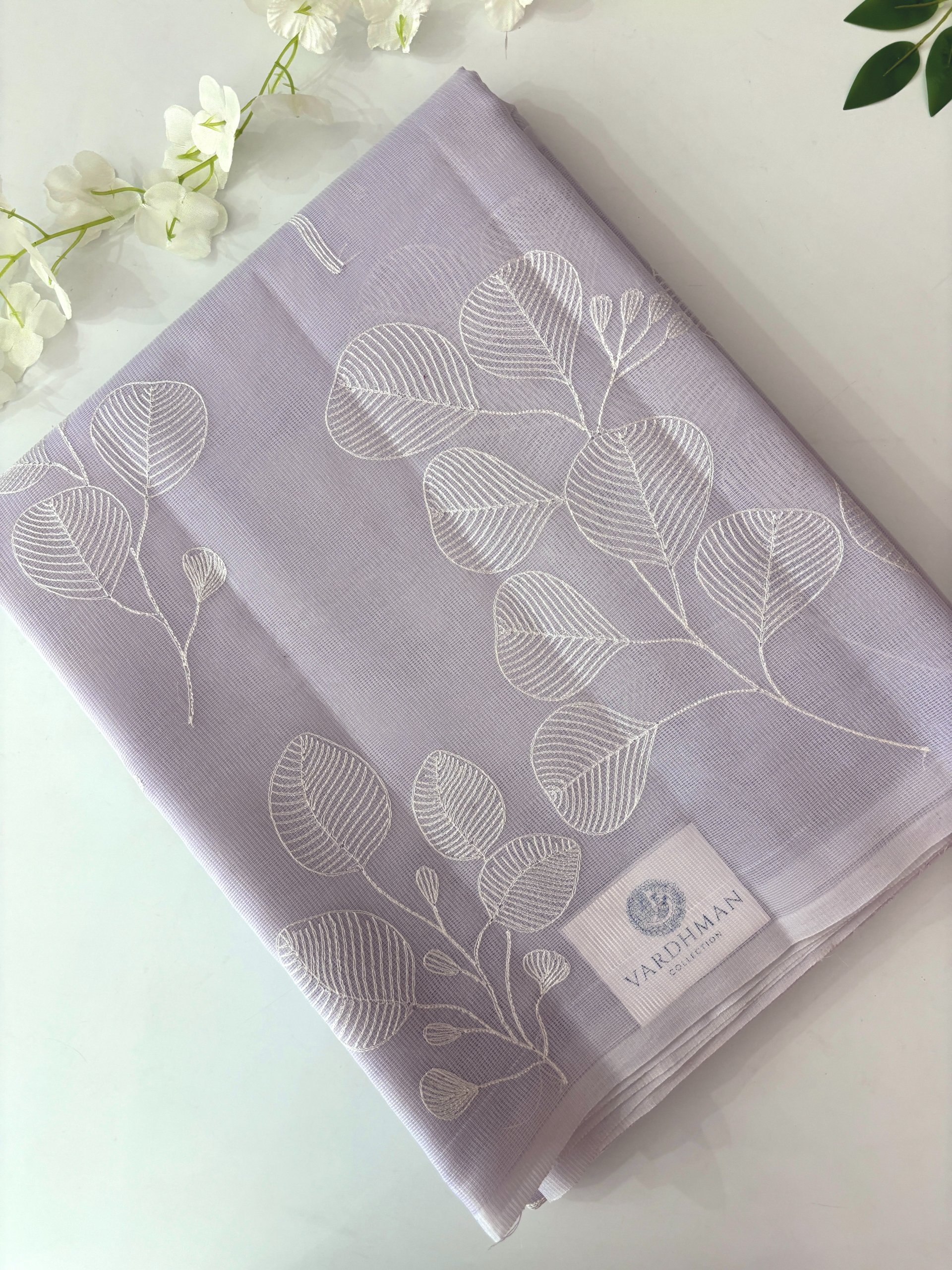 Lavender Supernet Saree