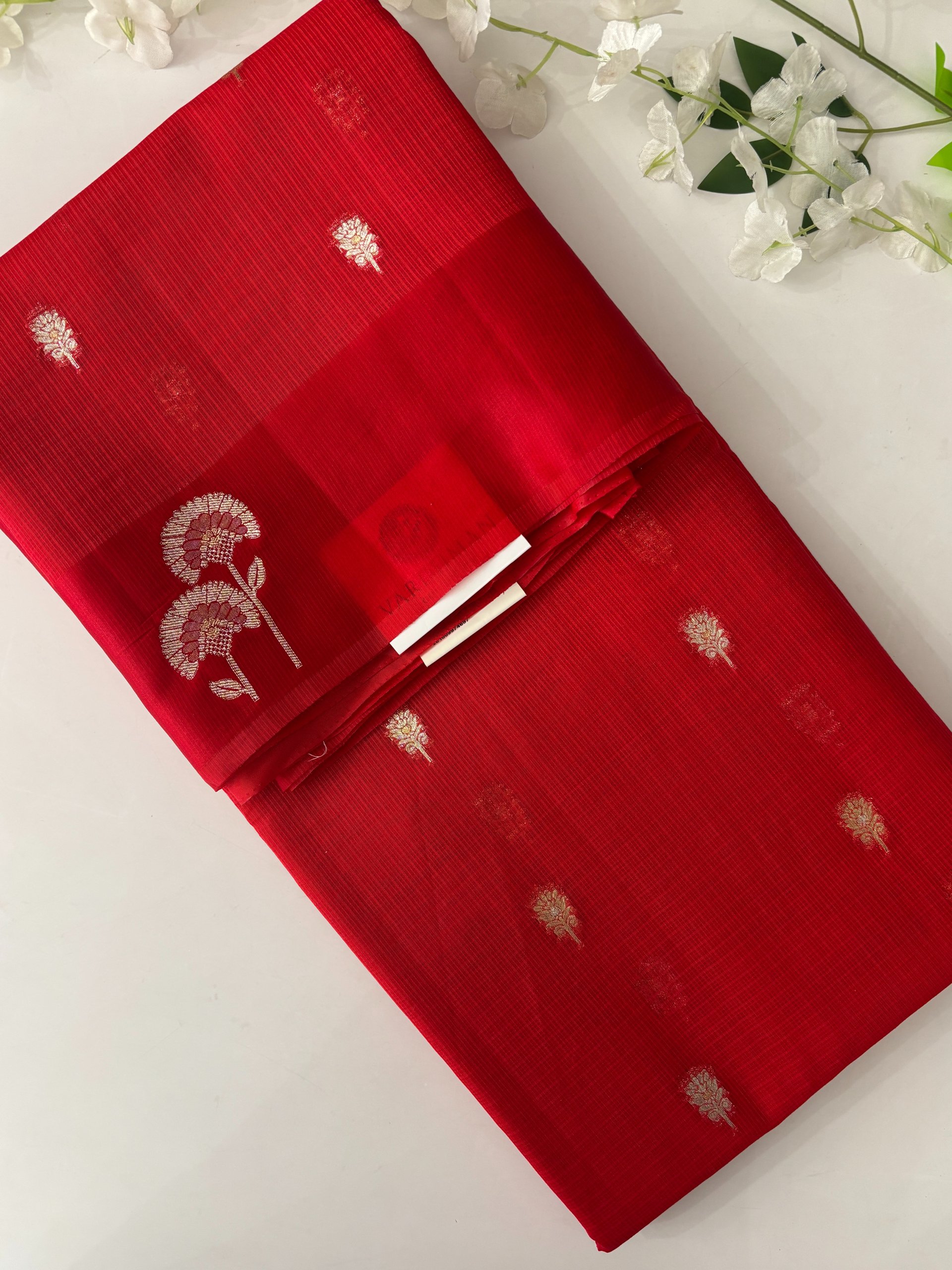Red Banarasi Supernet Saree